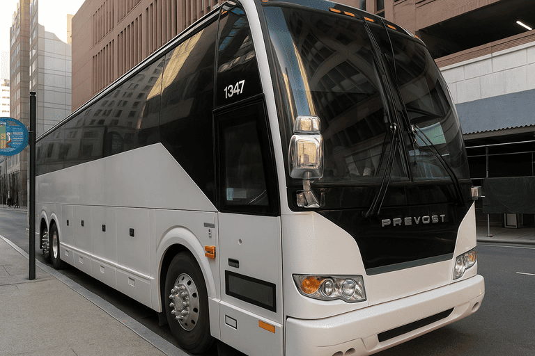 a Charter Bus Rental Waterbury coach bus
