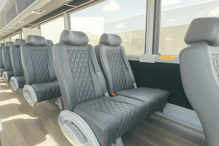 interior of Charter Bus Rental Waterbury charter bus